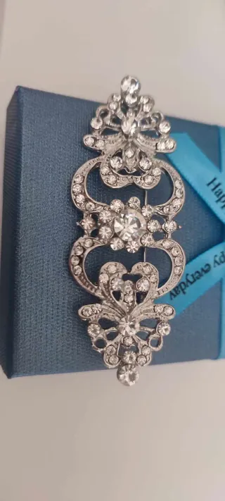 Broche Mantilla Plata