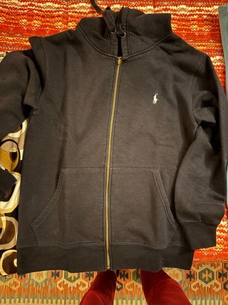 Felpa Ralph Lauren Nera con Zip