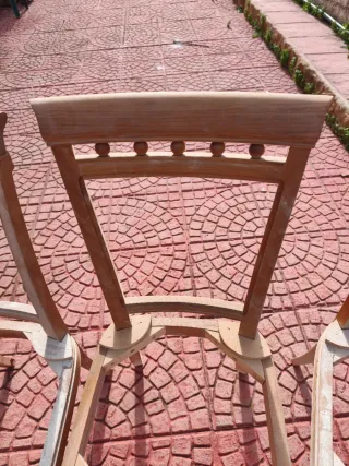 Lote 8 Sillas Clásicas Madera Maciza