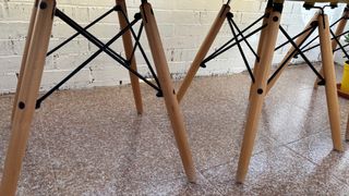 CUATRO Sillas de comedor amarillas