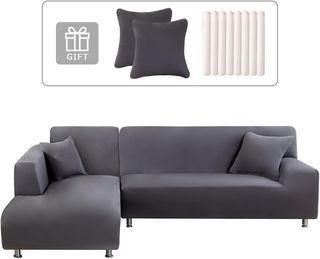Funda para Sofá Chaise Longue 2 Piezas Funda Cubre