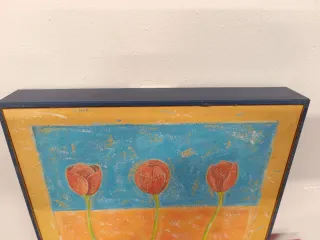 Cuadro vintage flores y peras