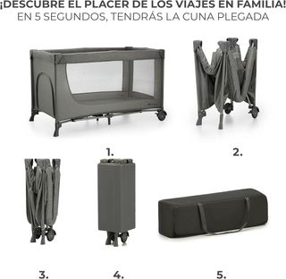 Kinderkraft Joy 2 Cuna de Viaje 3 en 1 para Bebé d