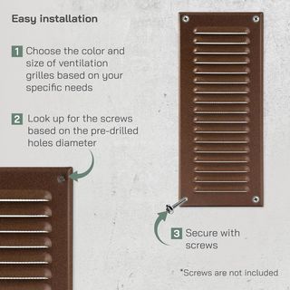Vent Systems - Cubierta rectangular de rejilla de