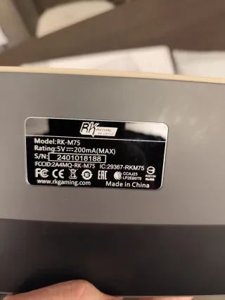 Teclado RK Royal Kludge M75 Beige/Gris