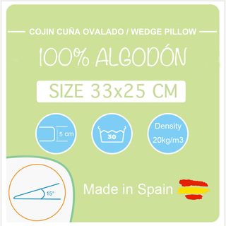 PEKITAS - Cojín Antireflujo Almohada Abdominal Inc