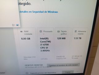 PC HP ProDesk i7 6700 8GB RAM 240GB SSD + 1TB HDD