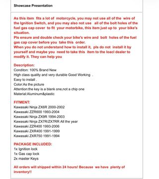 Kawasaki ZZR Tapa Depósito Gasolina