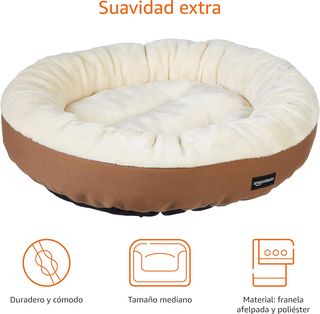 Amazon Basics Cama Redonda para Perro o Gato con P