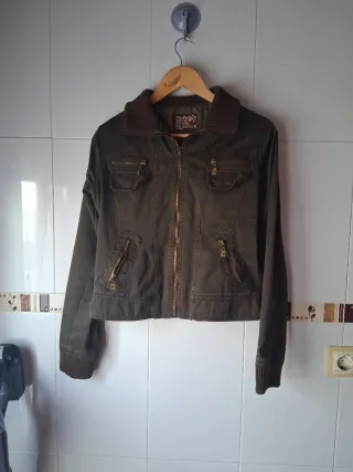 Chaqueta Bsk marronMilitar Mujer