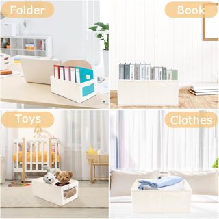 Cajas Almacenaje Tela, Juego De 2 Caja Almacenaje