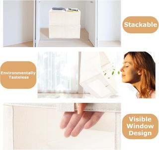 Cajas Almacenaje Tela, Juego De 2 Caja Almacenaje