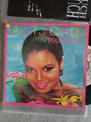 Janet Jackson lote 5 vinilos single 7" 45 rpm