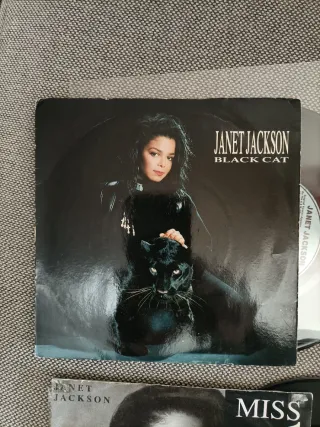 Janet Jackson lote 5 vinilos single 7" 45 rpm