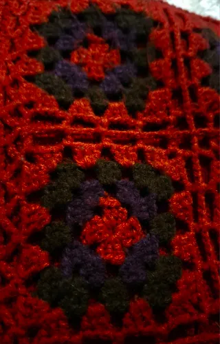 Borsa uncinetto Tenri's rossa e viola