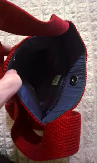 Borsa uncinetto Tenri's rossa e viola