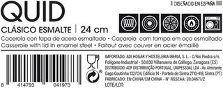 Quid Clasico Esmalte Cacerola Acero Esmaltado 40cm