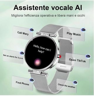Smartwatch Donna Quadrante Ovale Argento