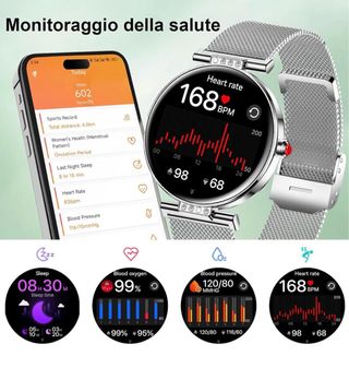 Smartwatch Donna Quadrante Ovale Argento