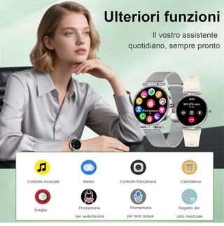 Smartwatch Donna Quadrante Ovale Argento