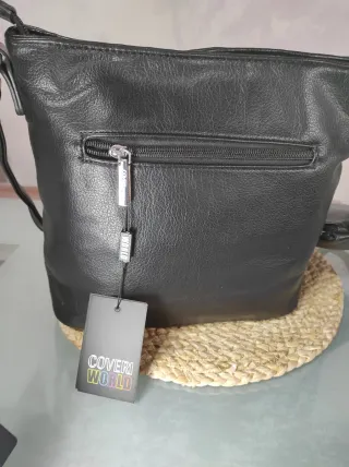 Borsa donna nera con pochette