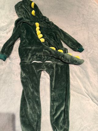 Disfraz Dinosaurio Verde Vellón
