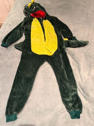 Disfraz Dinosaurio Verde Vellón