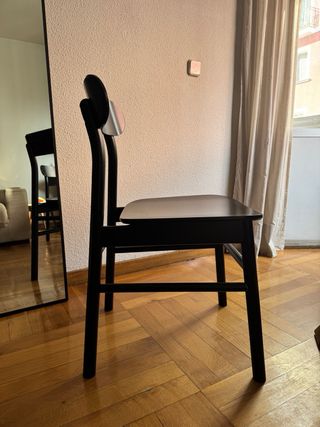 4 Sillas RÖNNINGE negras de comedor