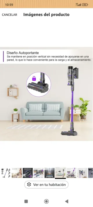 Aspiradora Inalámbrica Estación Carga Pared