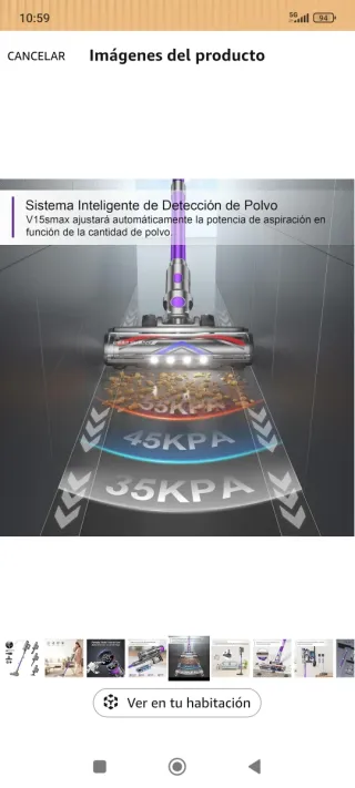 Aspiradora Inalámbrica Estación Carga Pared