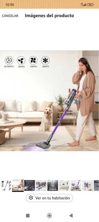 Aspiradora Inalámbrica Estación Carga Pared