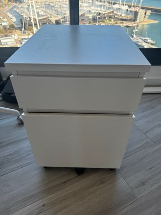 Mueble cajonera blanca con ruedas 42x59 cm
