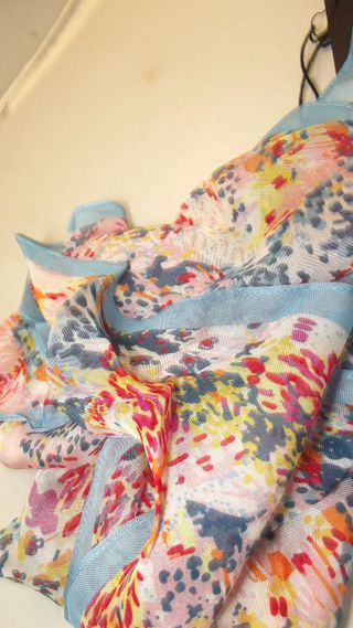 Echo Foulard Donna Multicolore 111x35 Seta Floreal