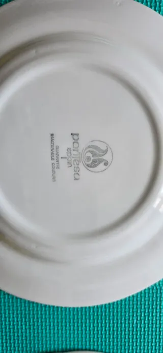 5 Platos Llanos Pontesa Flores Rosas