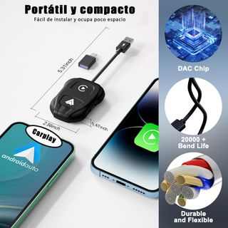 Sewell Carplay Inalambrico iOS y Adaptador Android