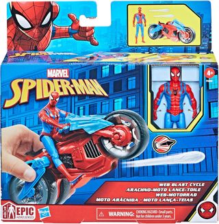 Marvel Spider-Man - Moto arácnida - Set de Juego c