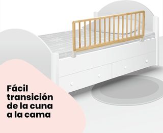 Safety 1st Wooden Bed Rail 110 cm, Barrera Segurid