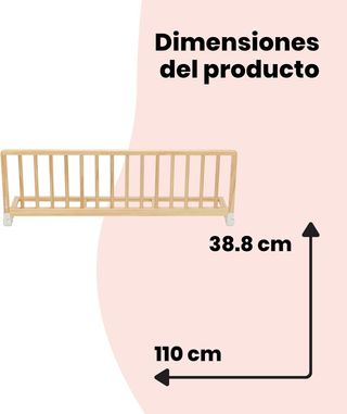 Safety 1st Wooden Bed Rail 110 cm, Barrera Segurid