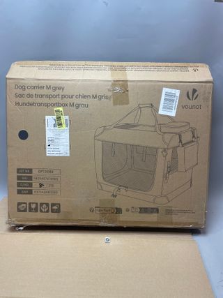 Transportín Perro Gato M 60x44x44 cm Gris