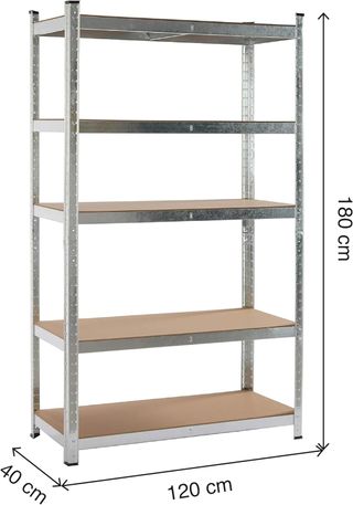 Scaffale metallico in acciaio galvanizzato per archiviazione