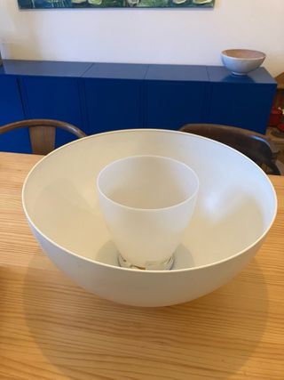 Pantalla lámpara IKEA beige metal