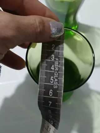 Bicchieri da liquore vintage verdi