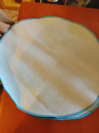 Coppia Tappeti Bagno Azzurro anti scivolo