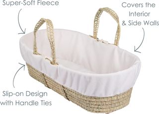 Clair de lune Fleece Liner/compresa para Moses/ces