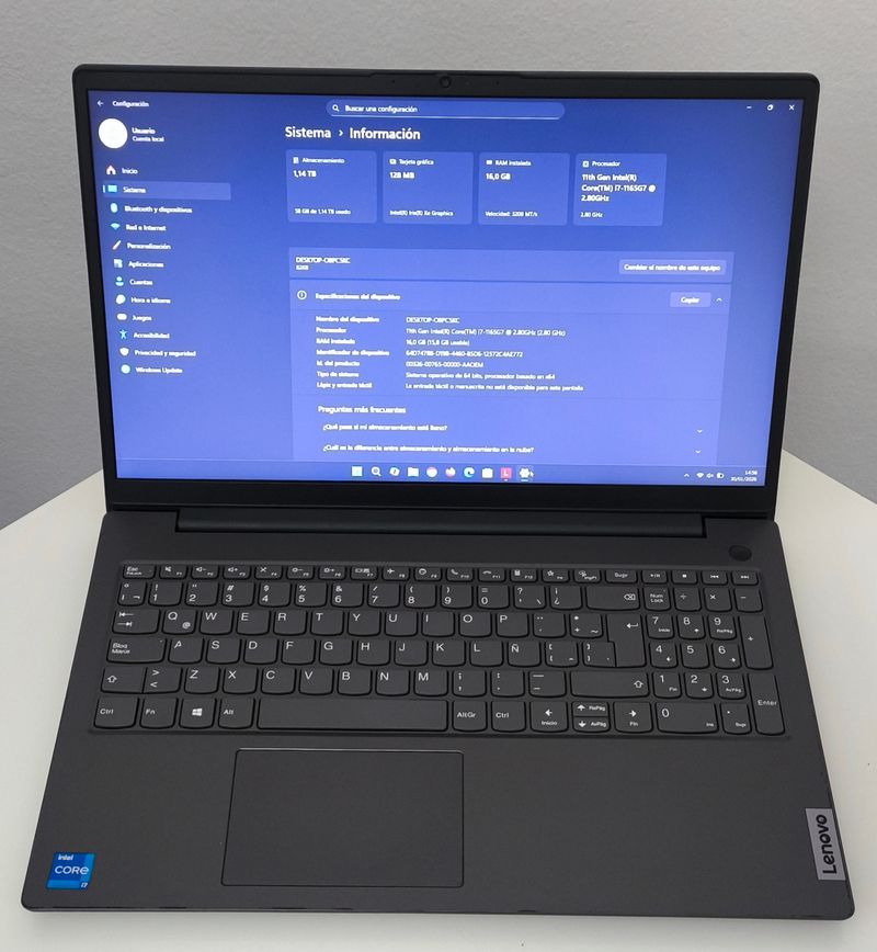 Portátil 15.6" Lenovo V15 G2 i7 11a 256GB+1TB+16GB afbeelding 2