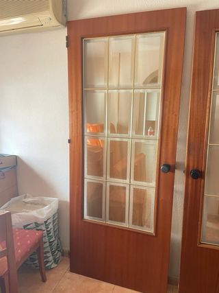 Puertas madera y cristal