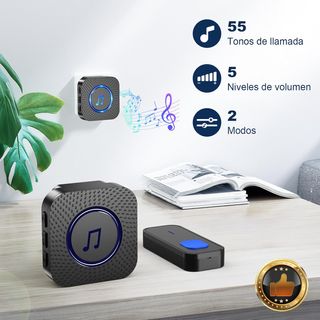 SURFOU Timbre Inalámbrico Exterior Interior Imperm