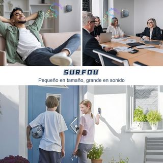 SURFOU Timbre Inalámbrico Exterior Interior Imperm
