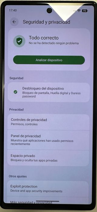 Pixel 6 con GrapheneOS — Enfocado en Privacidad