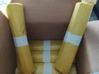 100 Sacchi per rifiuti gialli in plastica 72x110